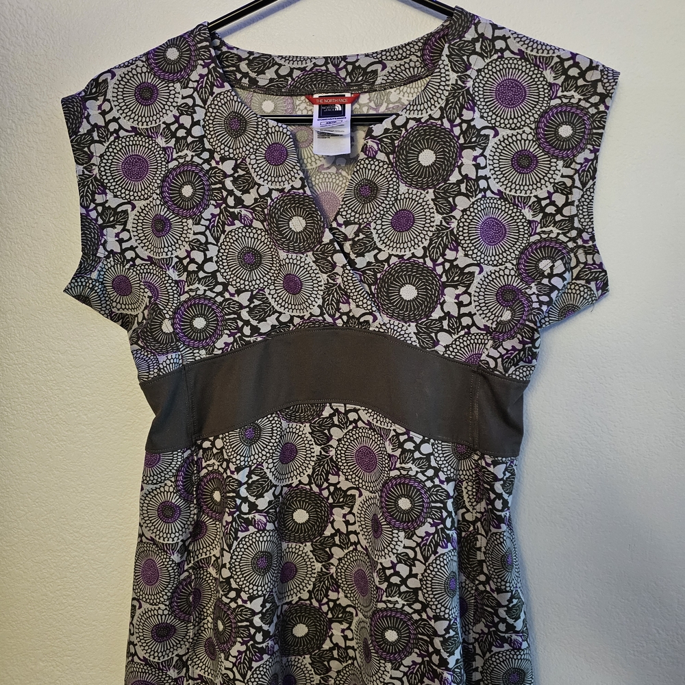 The North Face Floral Patterned Top - Green and Purple
